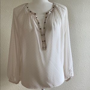 🛒3/$10 Gold Dotted Blouse